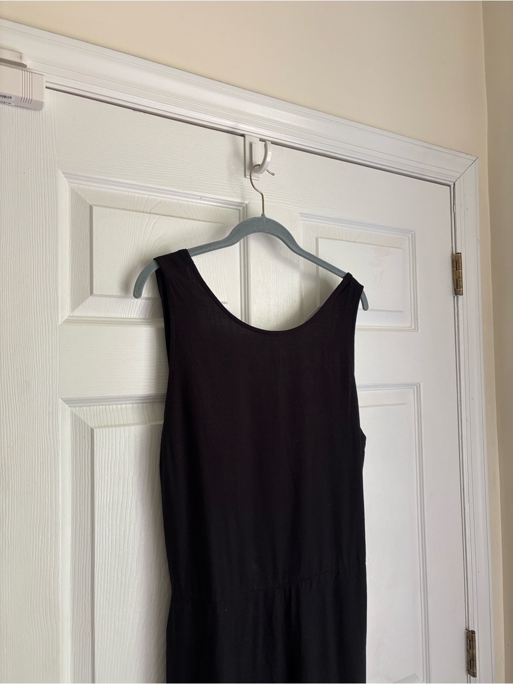 MARINE LAYER Eloise Jumpsuit Sleeveless Black Tie-Waist Tencel Stretch Sz Large - Picture 10 of 16